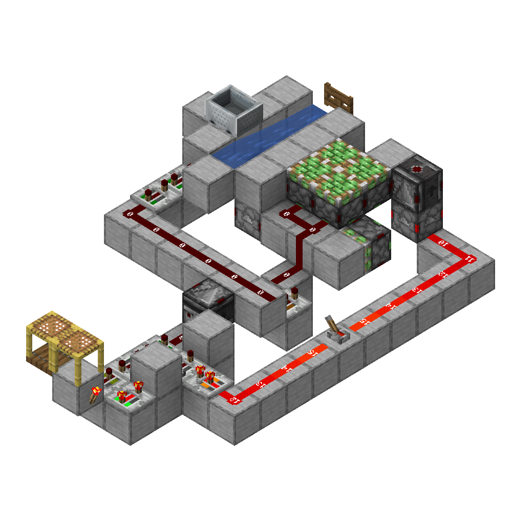 52.6k Simple Dark/Pale Oak Farm